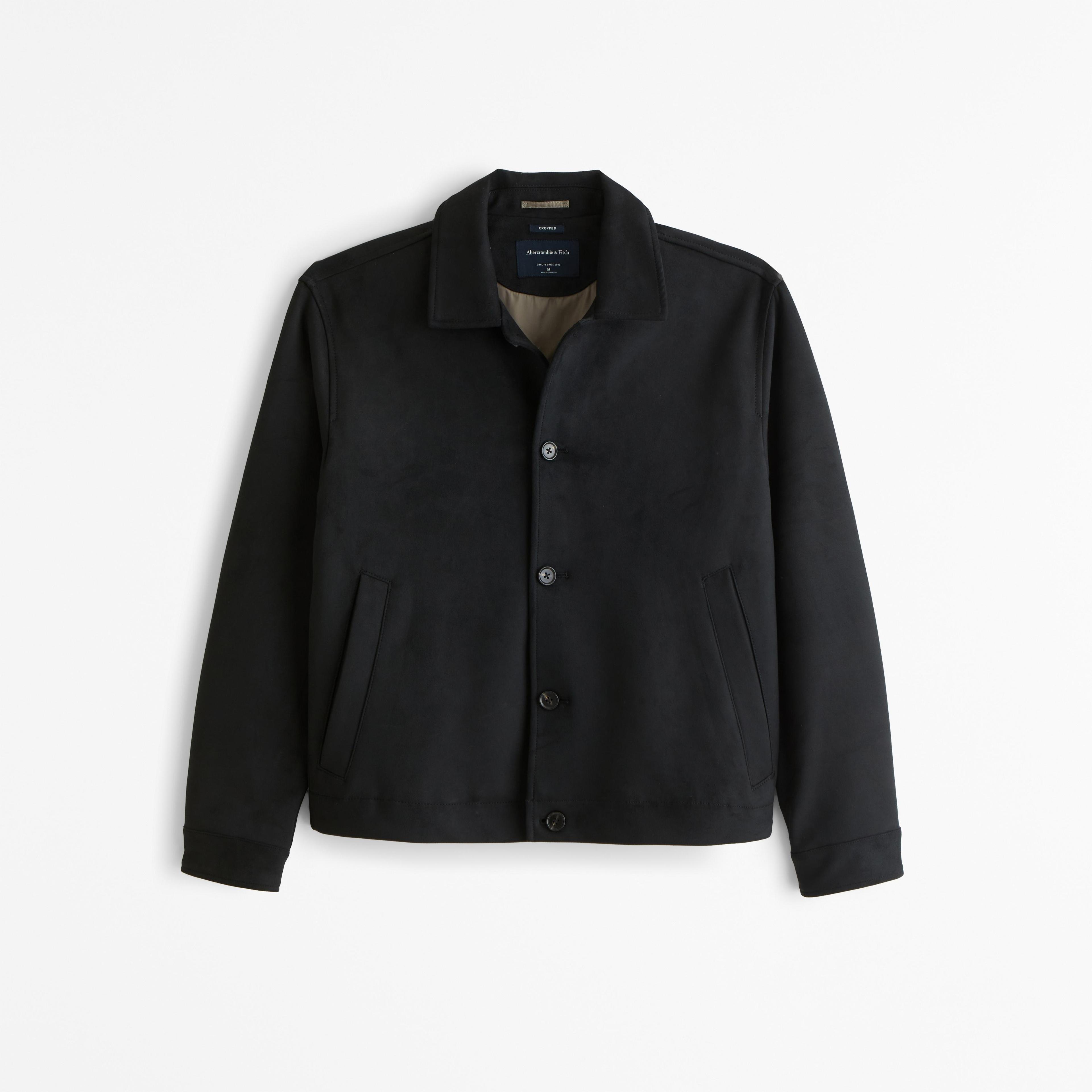 Cropped Vegan Suede Jacket Product Image