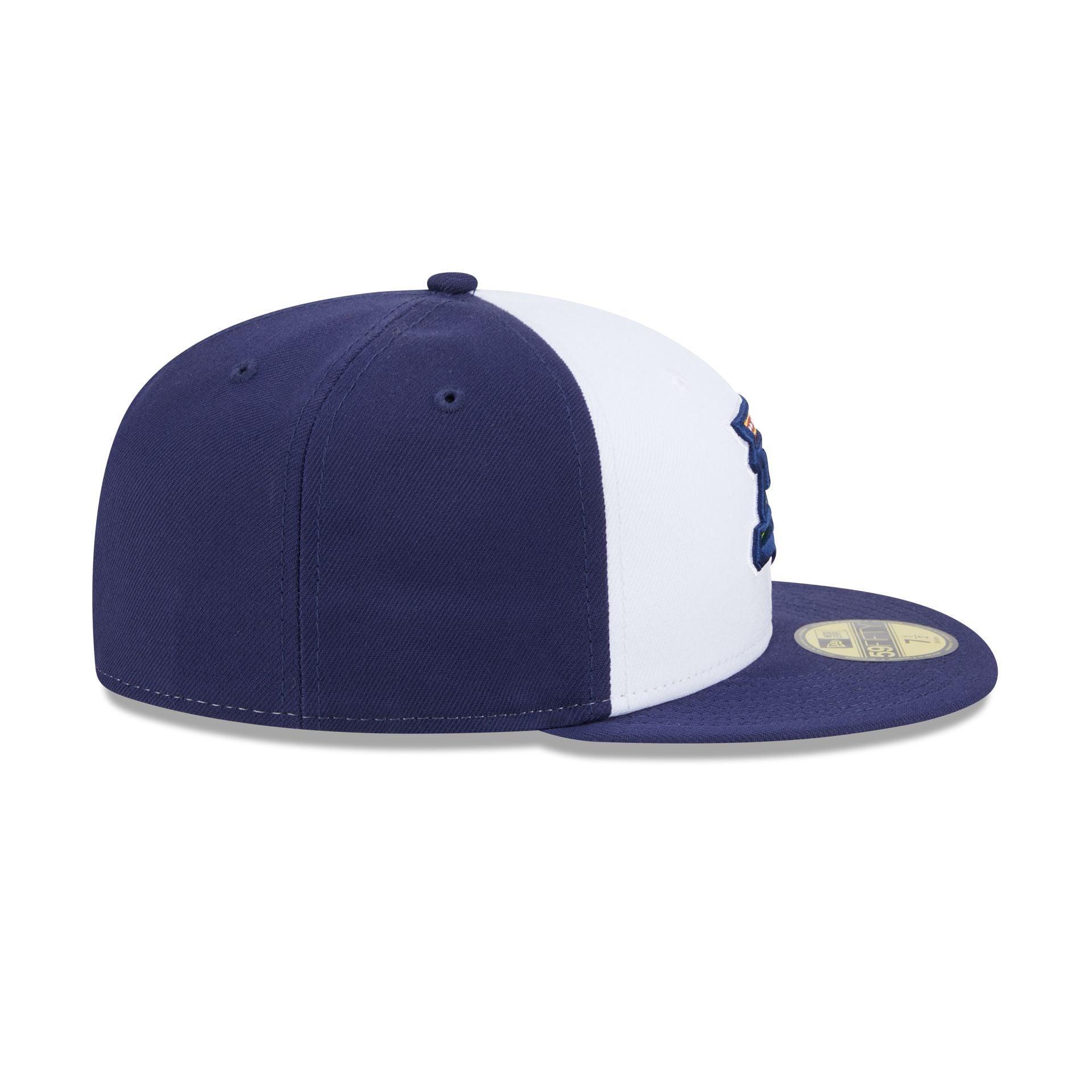 Myrtle Beach Pelicans Theme Night Navy Sidepatch59FIFTY Fitted Hat Male Product Image