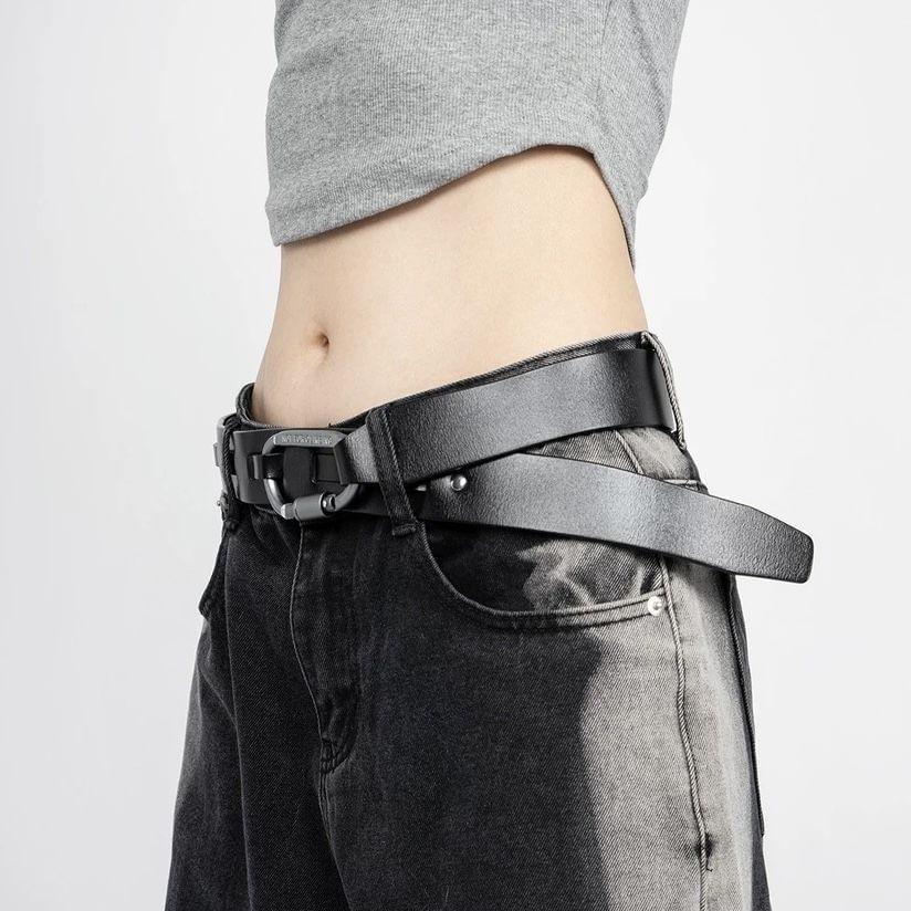 Studded Faux Leather Belt Product Image