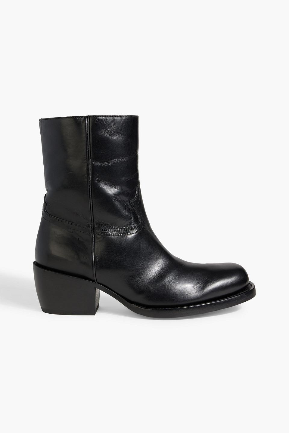 Black Leather Boots Product Image