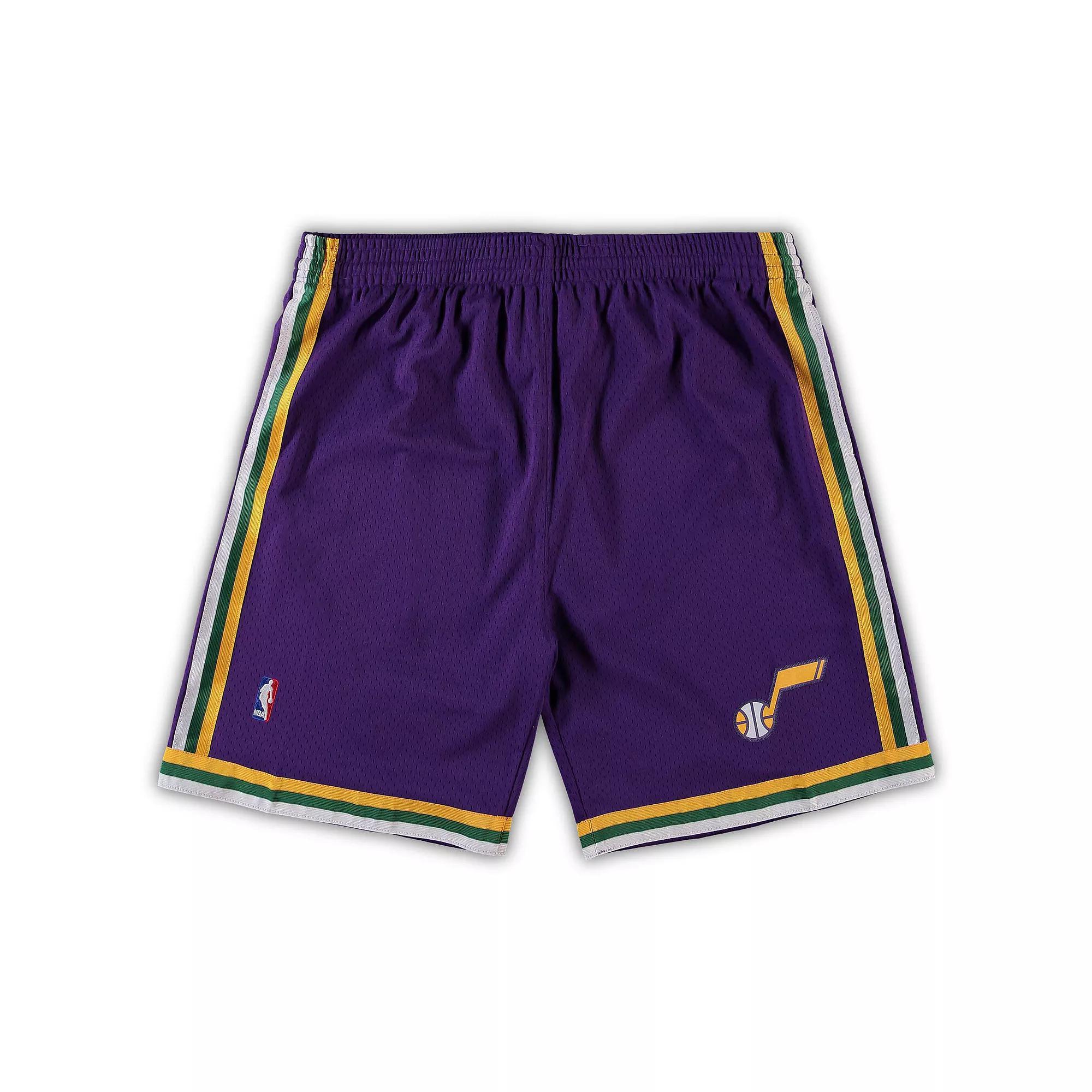 Men's Mitchell & Ness Purple Utah Jazz Big & Tall Hardwood Classics Team Swingman Shorts, Size: 3XB, Jaz Purple Product Image