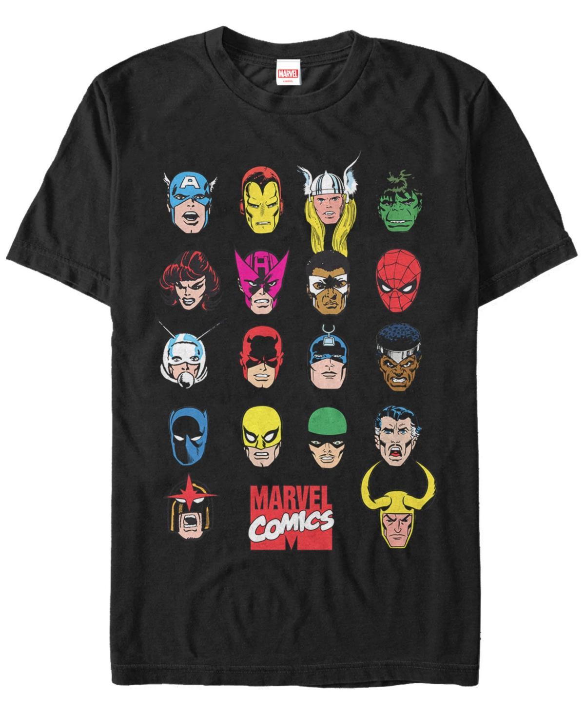 Mens Marvel Retro Hero And Faces Poster Tee Product Image