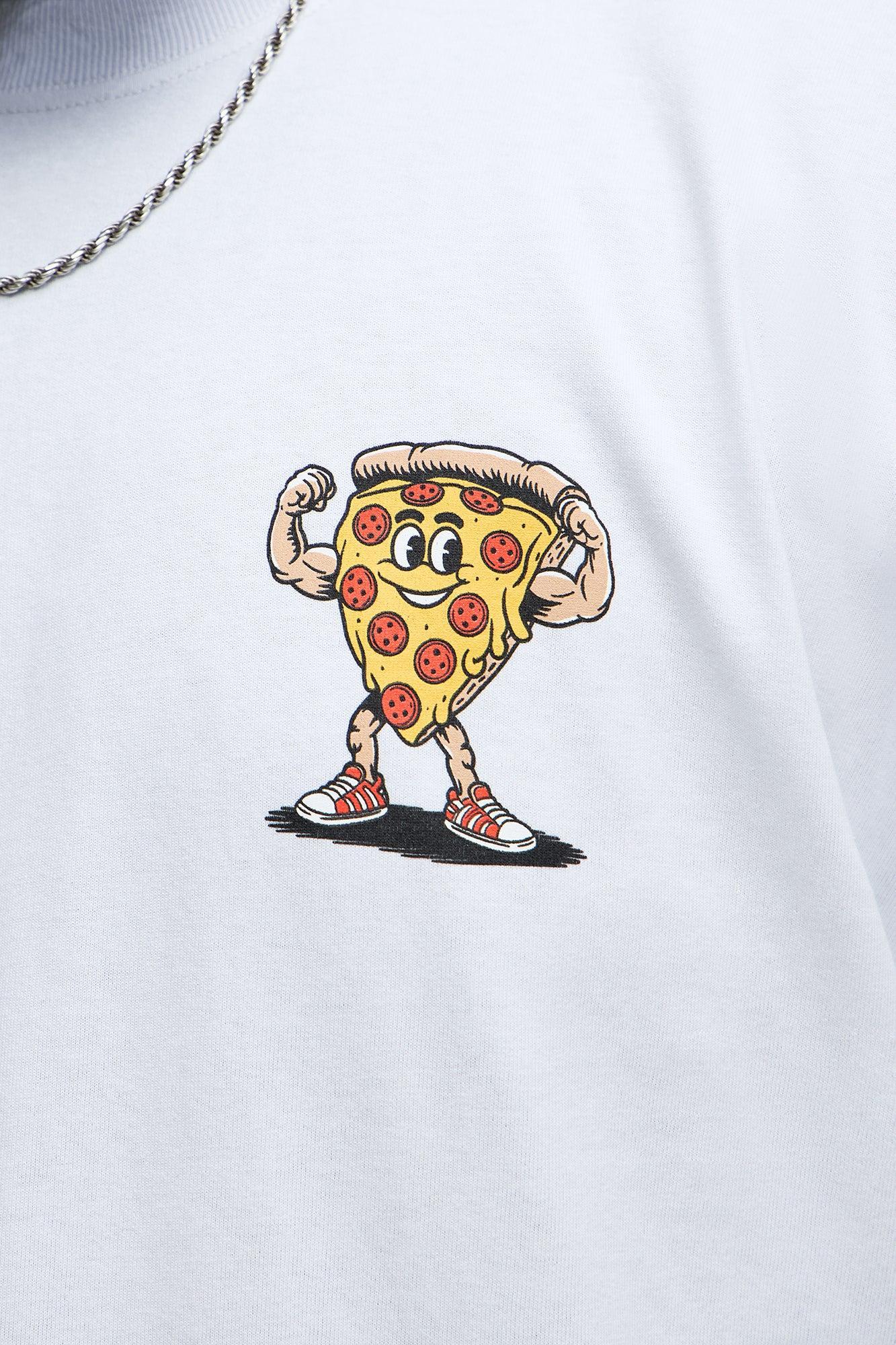 Workout To Eat Out Oversized Short Sleeve Tee - White Male Product Image