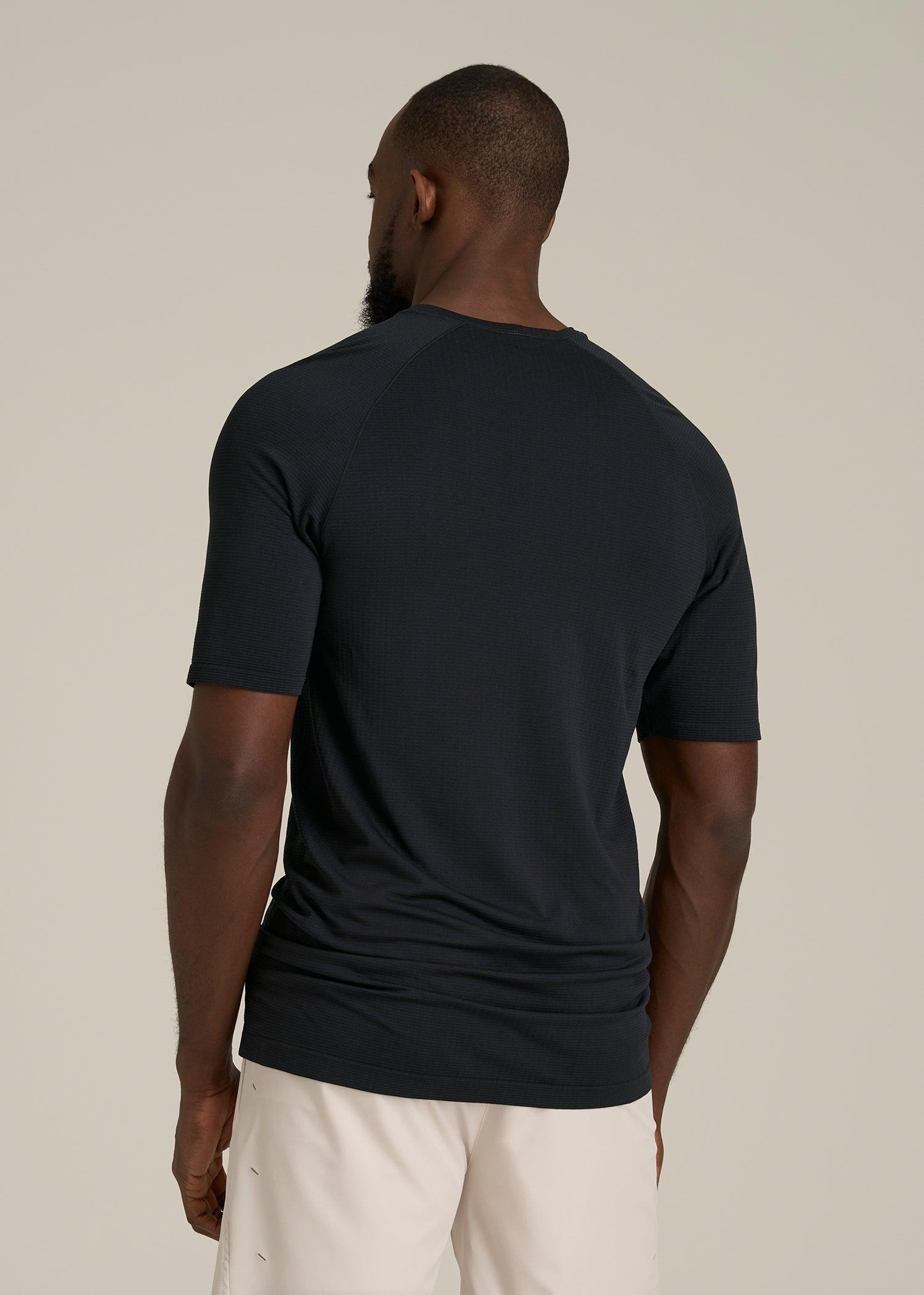 Vented Training Top for Tall Men in Black Male Product Image
