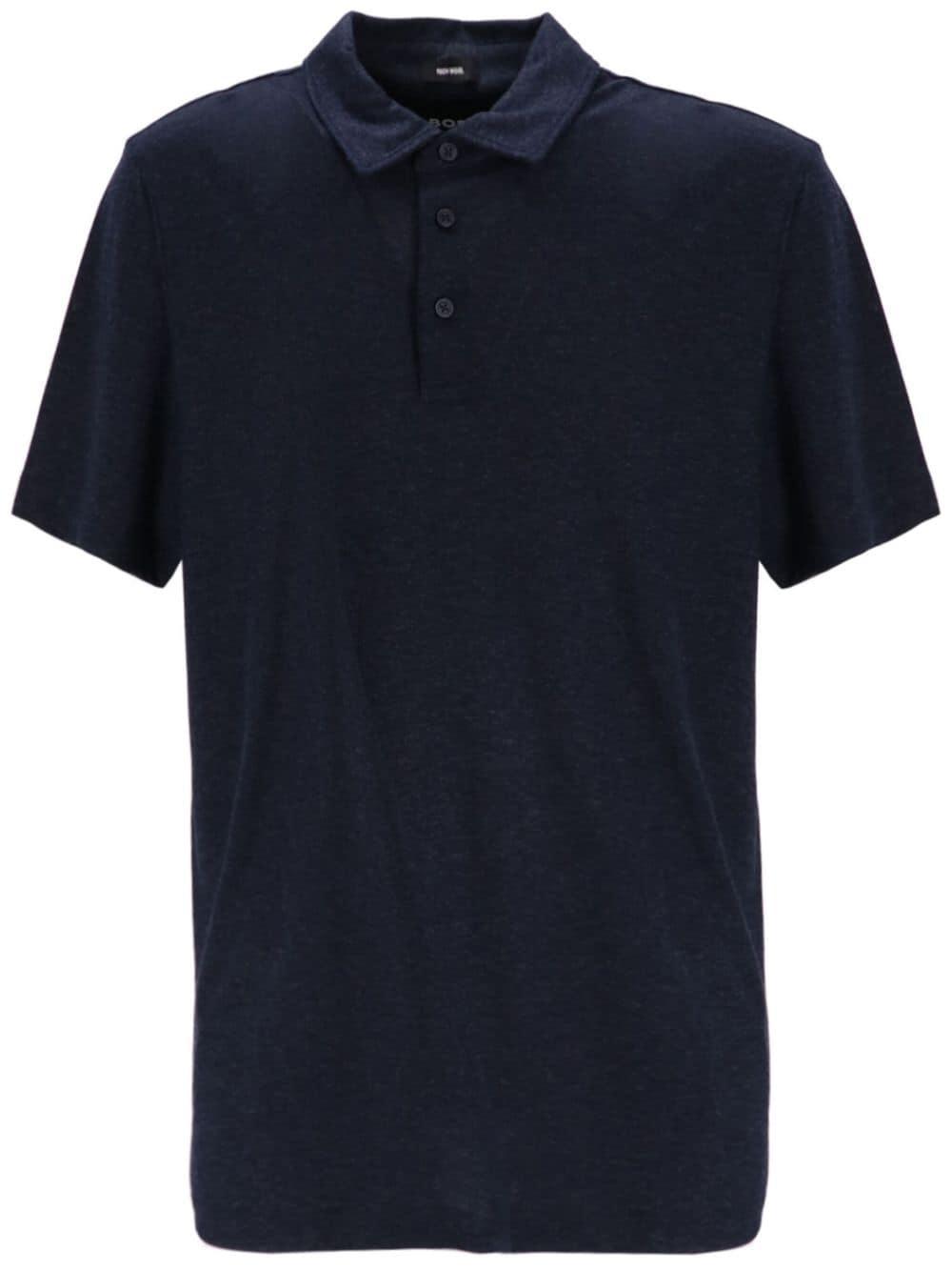 Stripe-detailing Polo Shirt In Blue Product Image