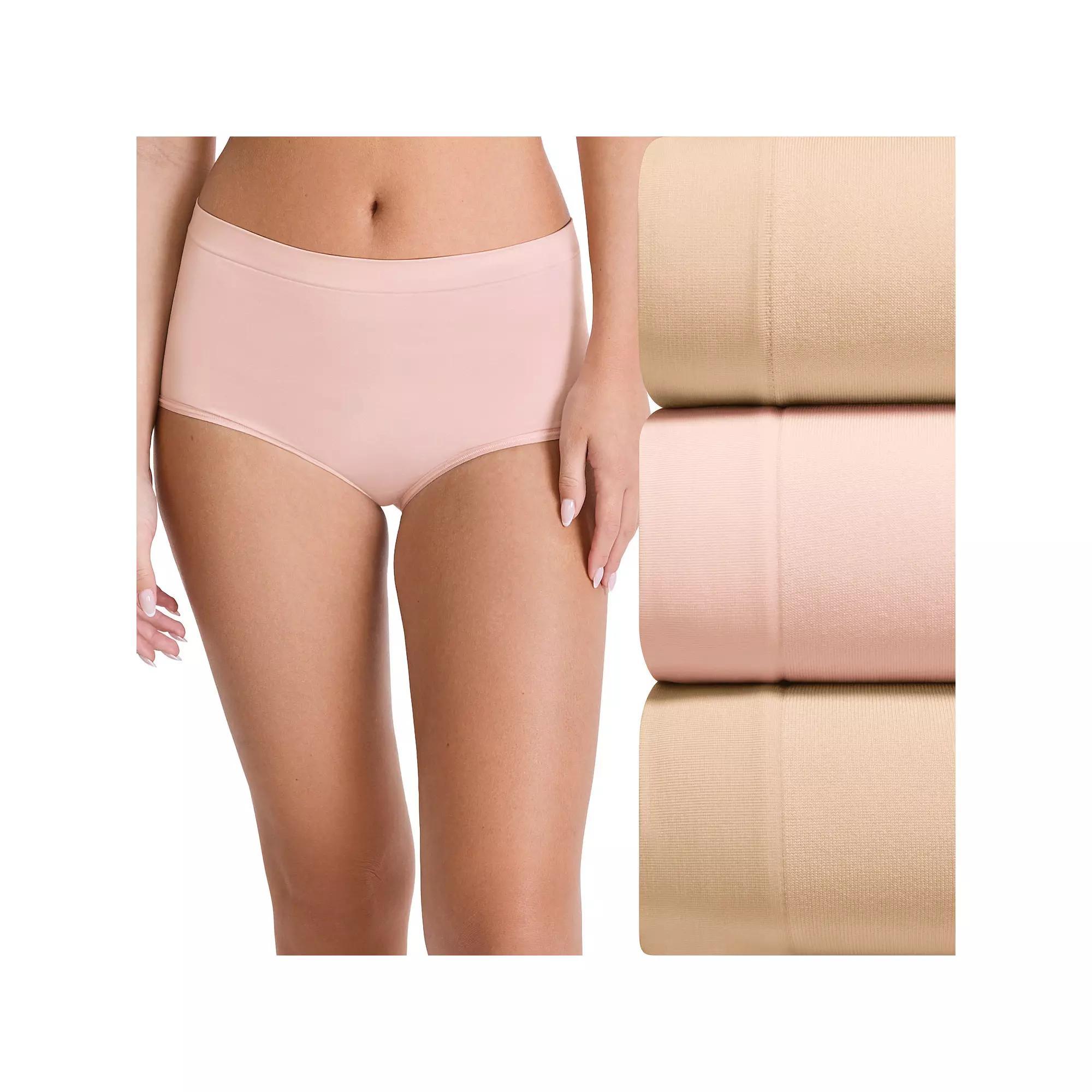 Women's Jockey® 3-pk. Seamfree® Brief Panty Set 4431, Size: Medium, Light Light Pink Product Image