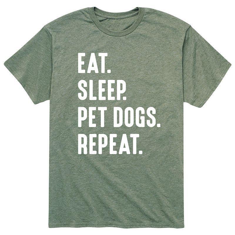 Men's Eat Sleep Pet Dogs Repeat Tee,  Product Image