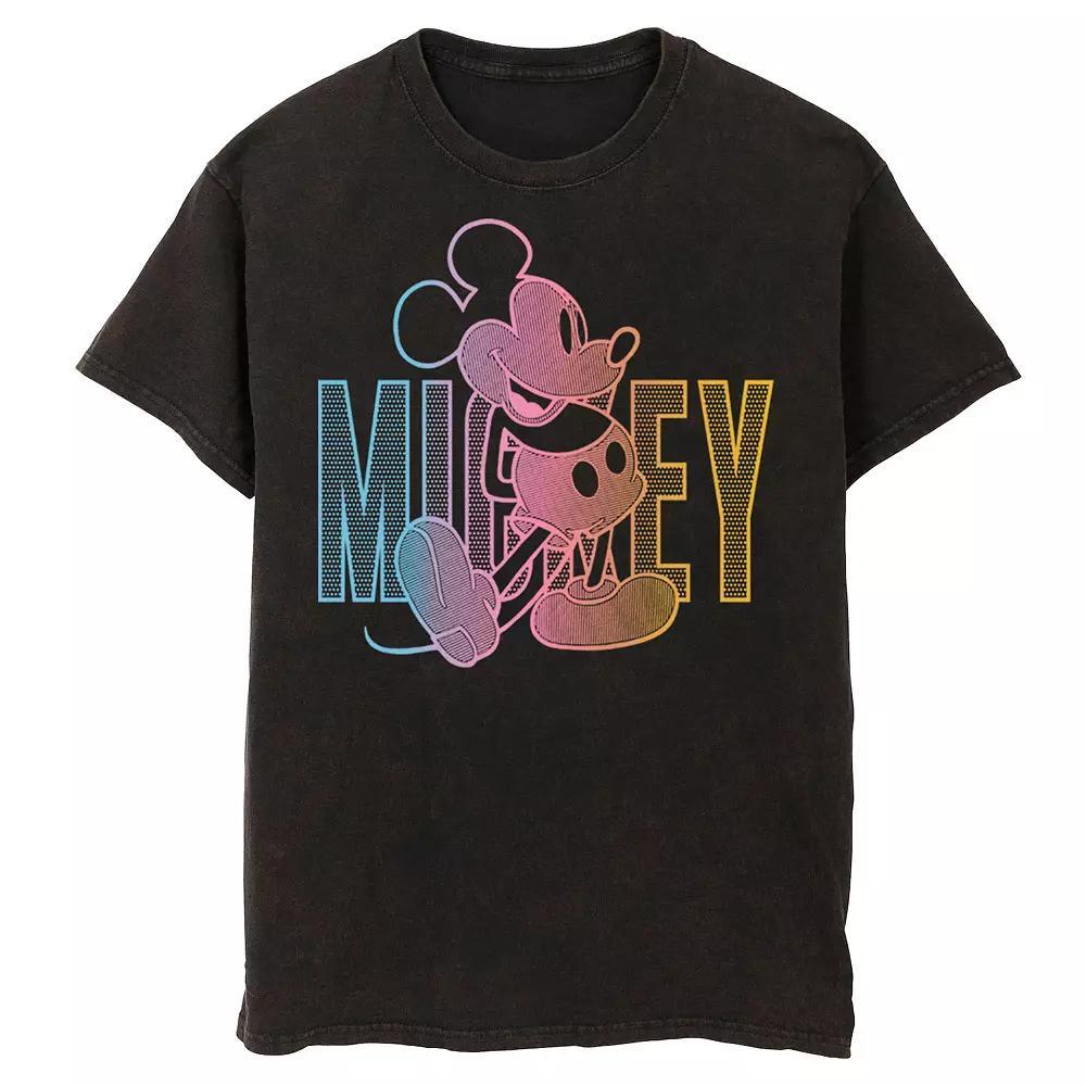 Disney's Mickey Mouse Men's Gradient Outline Graphic Tee, Size: XXL, Black Product Image