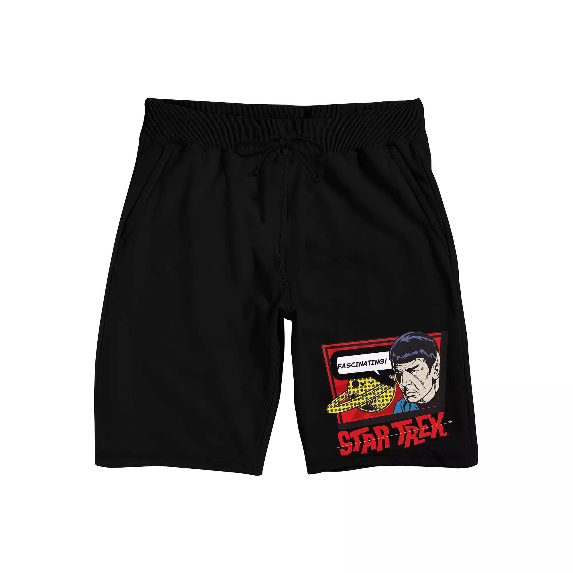 Men's Star Trek Spock Retro Sleep Shorts, Size: XXL, Black Product Image