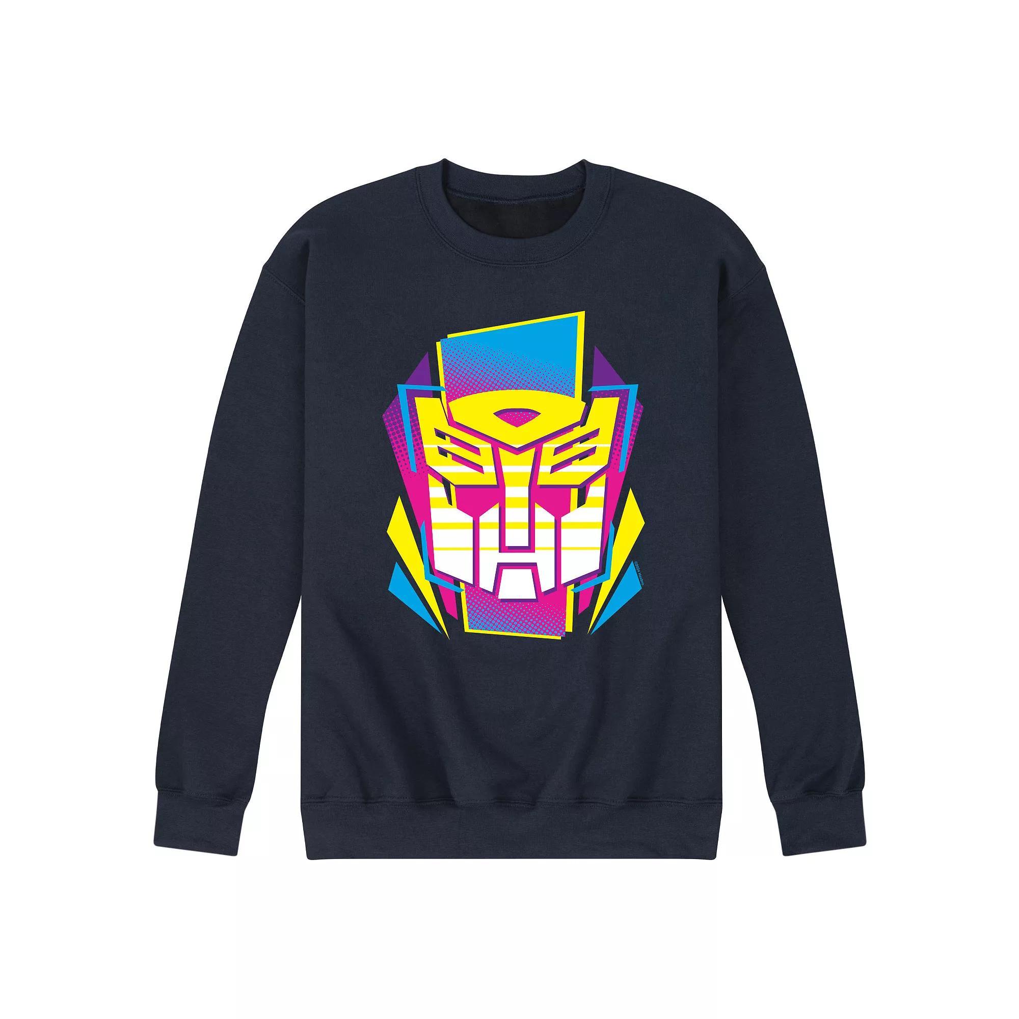 Men's Transformers Halftone Icon Autobot Fleece Sweatshirt, Size: Small, Blue Product Image