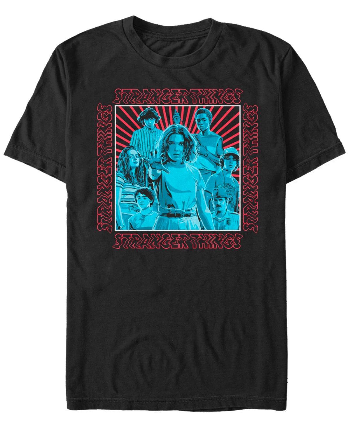 Mens Stranger Things Group Shot Groovy Box Up Tee Product Image