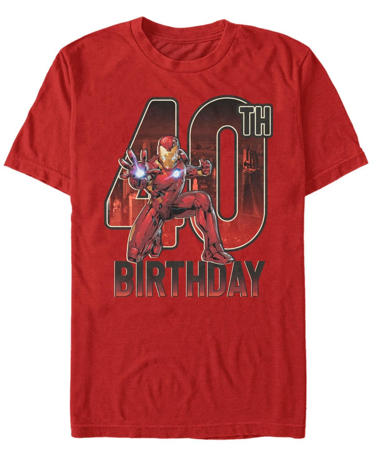 Men's Marvel Iron Man 40th Birthday Tee, Size: Small, Red Product Image