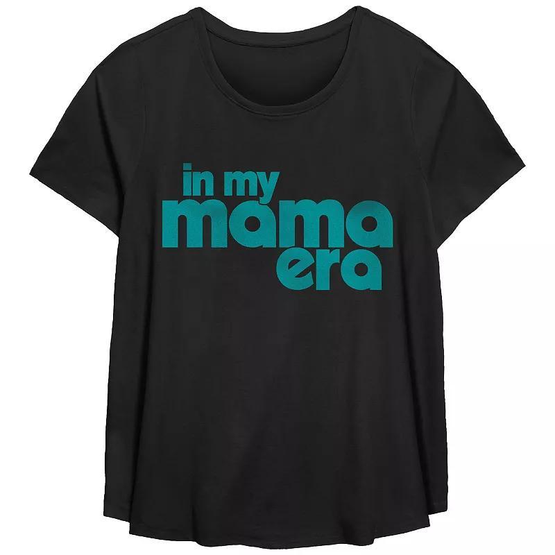 Plus Size In My Mama Era Scoop Hem Flow Graphic Tee, Women's, Size: 1XL, Grey Gray Product Image