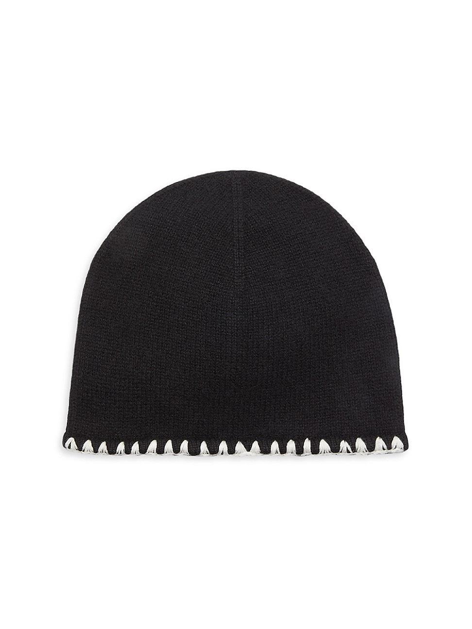 Womens Whipstitch Trim Cashmere Hat Product Image