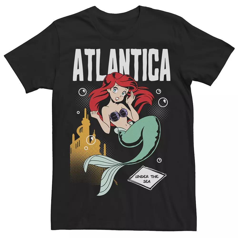 Disney's The Little Mermaid Men's Alantica Anime Ariel Tee, Size: Small, Black Product Image