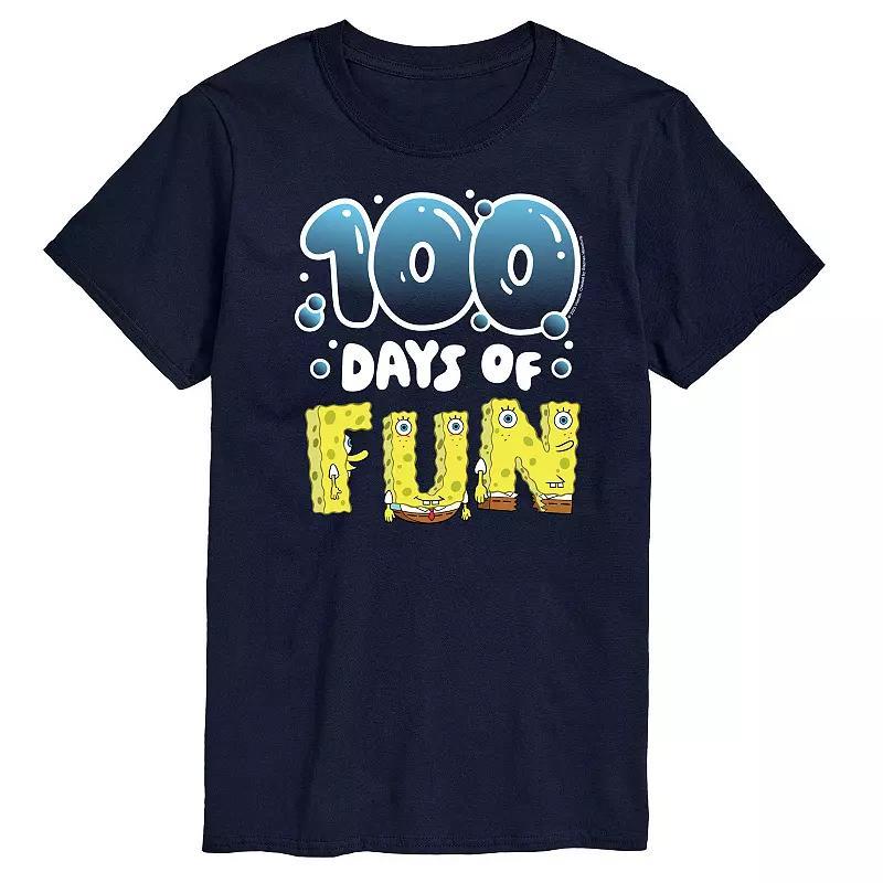 Men's SpongeBob SquarePants 100 Days Of Fun Graphic Tee,  Product Image