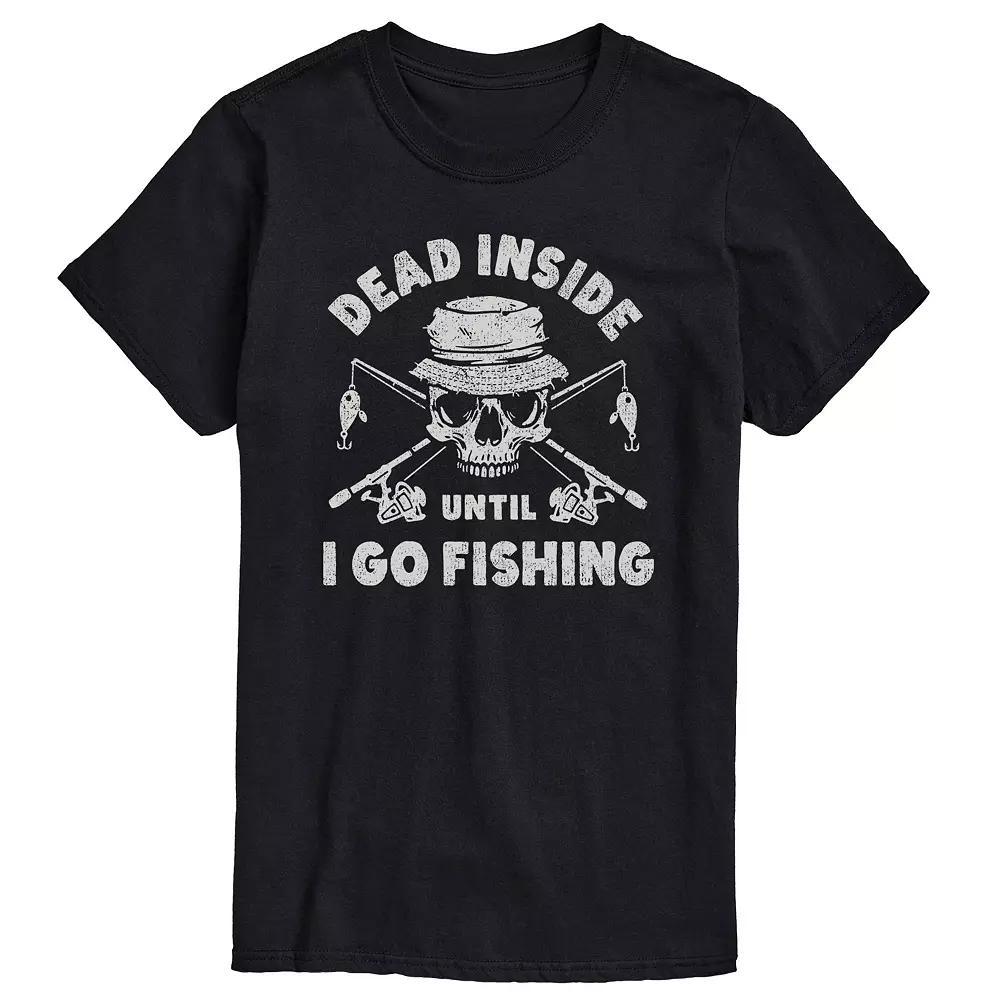 Men's Dead Inside Go Fishing Graphic Tee,  Product Image