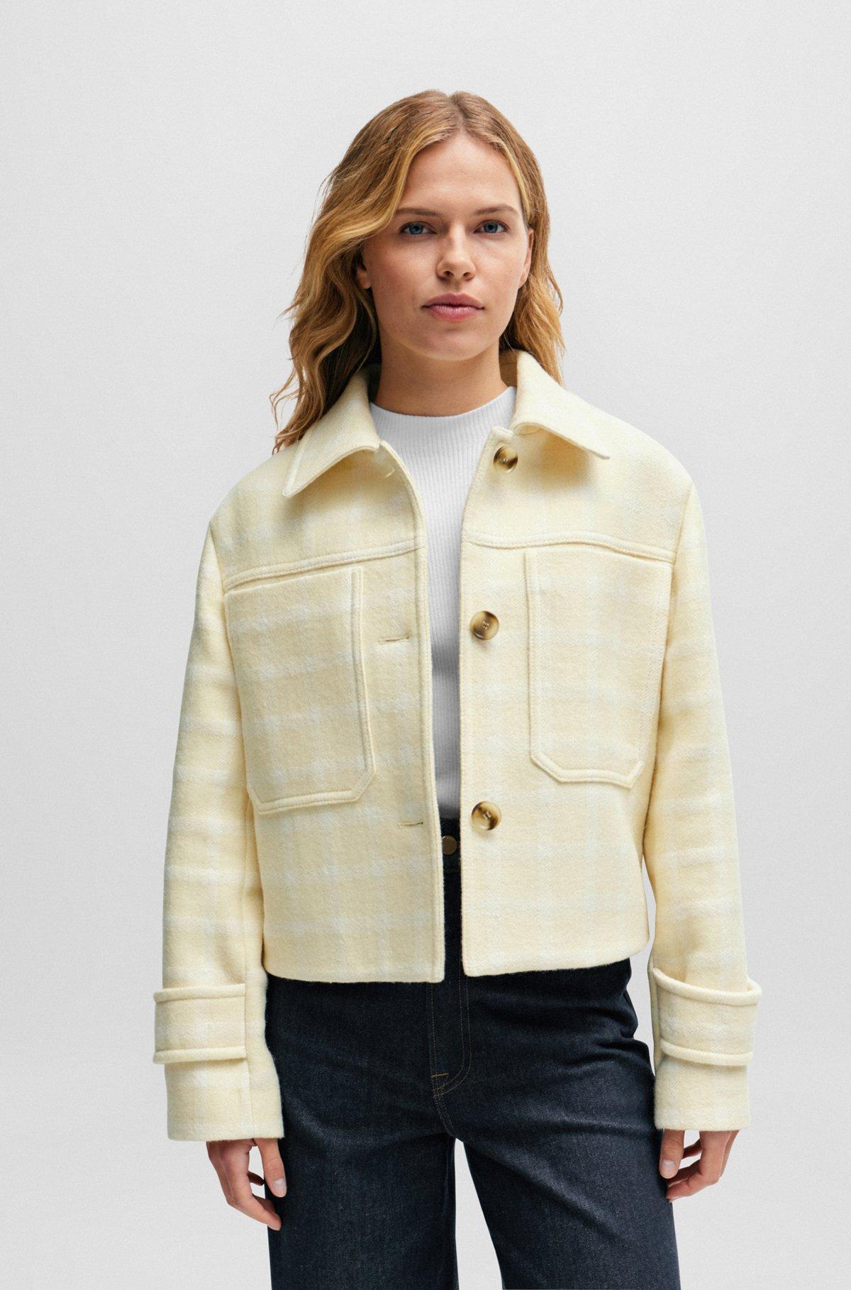 Relaxed-fit jacket in Italian checked cloth Product Image