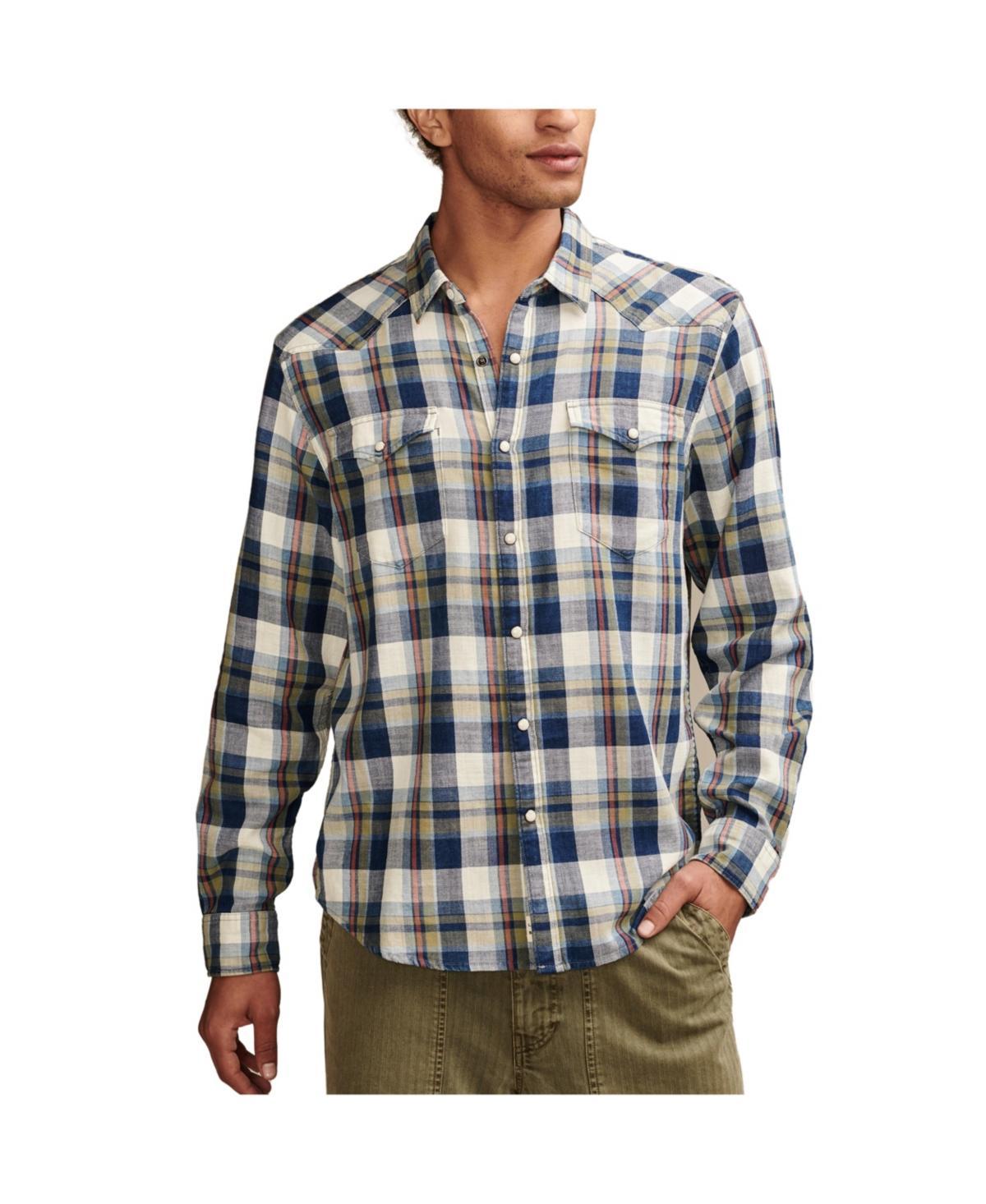 Lucky Brand Mens Plaid Western Shirt Product Image