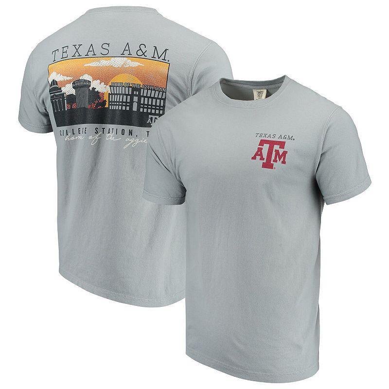 Mens Gray Texas A&M Aggies Comfort Colors Campus Scenery T-Shirt Product Image