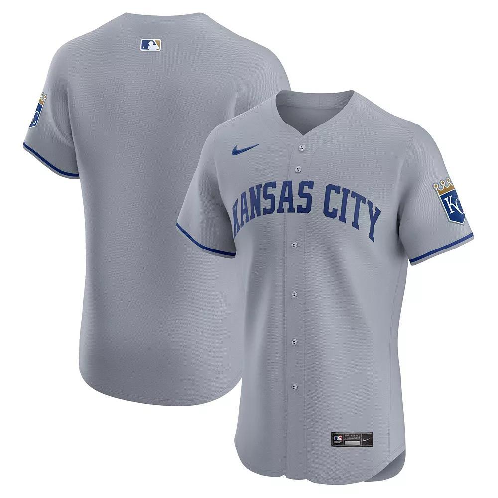 Men's Nike Gray Kansas City Royals Road Vapor Premier Elite Patch Jersey,  Product Image