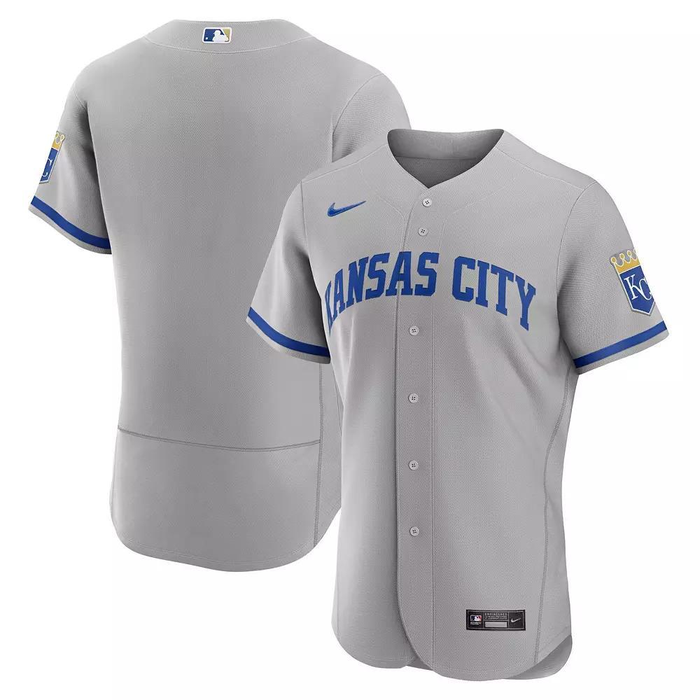 Men's Nike Gray Kansas City Royals 2022 Road Authentic Jersey, Size: 52, Grey Product Image