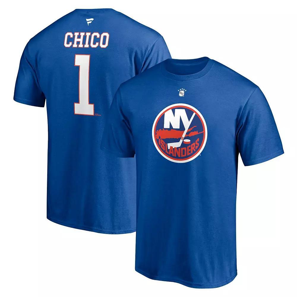 Men's Fanatics Branded Glenn Resch Royal New York Islanders Authentic Stack Retired Player Nickname & Number T-Shirt,  Product Image