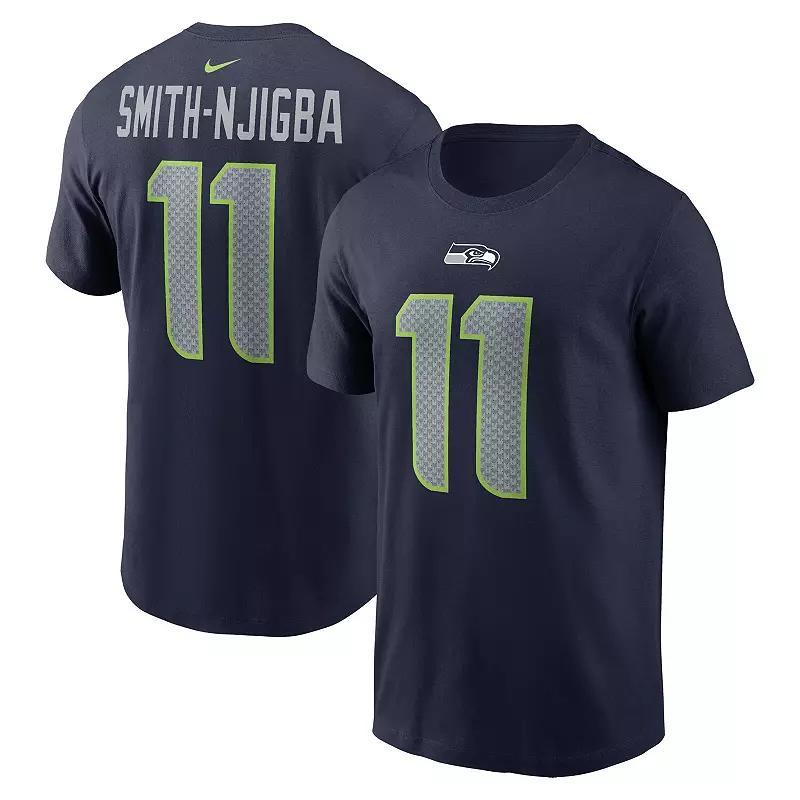 Mens Nike Jaxon Smith-Njigba Seattle Seahawks 2023 NFL Draft First Round Pick Player Name & Number T-Shirt Blue Product Image