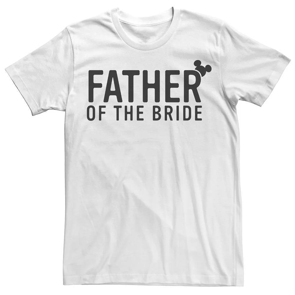 Disney's Mickey & Friends Men's Father Of The Bride Tee, Size: Small, White Product Image