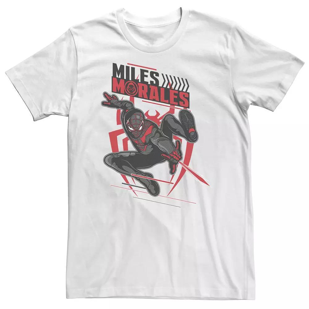 BIg & Tall Marvel Spider-Man: Miles Morales Swinging Action Shot Tee, Men's,  Product Image