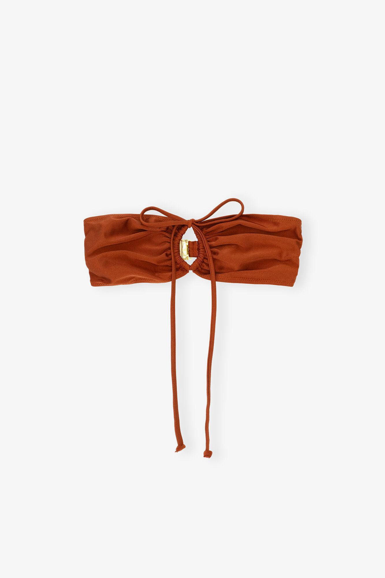 Brown Open Bandeau Bikini Top Product Image