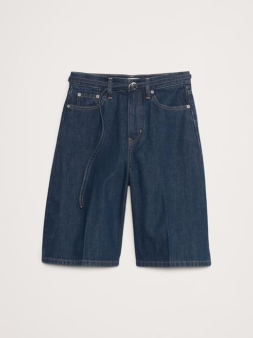 High-Rise Denim Bermuda Short Product Image