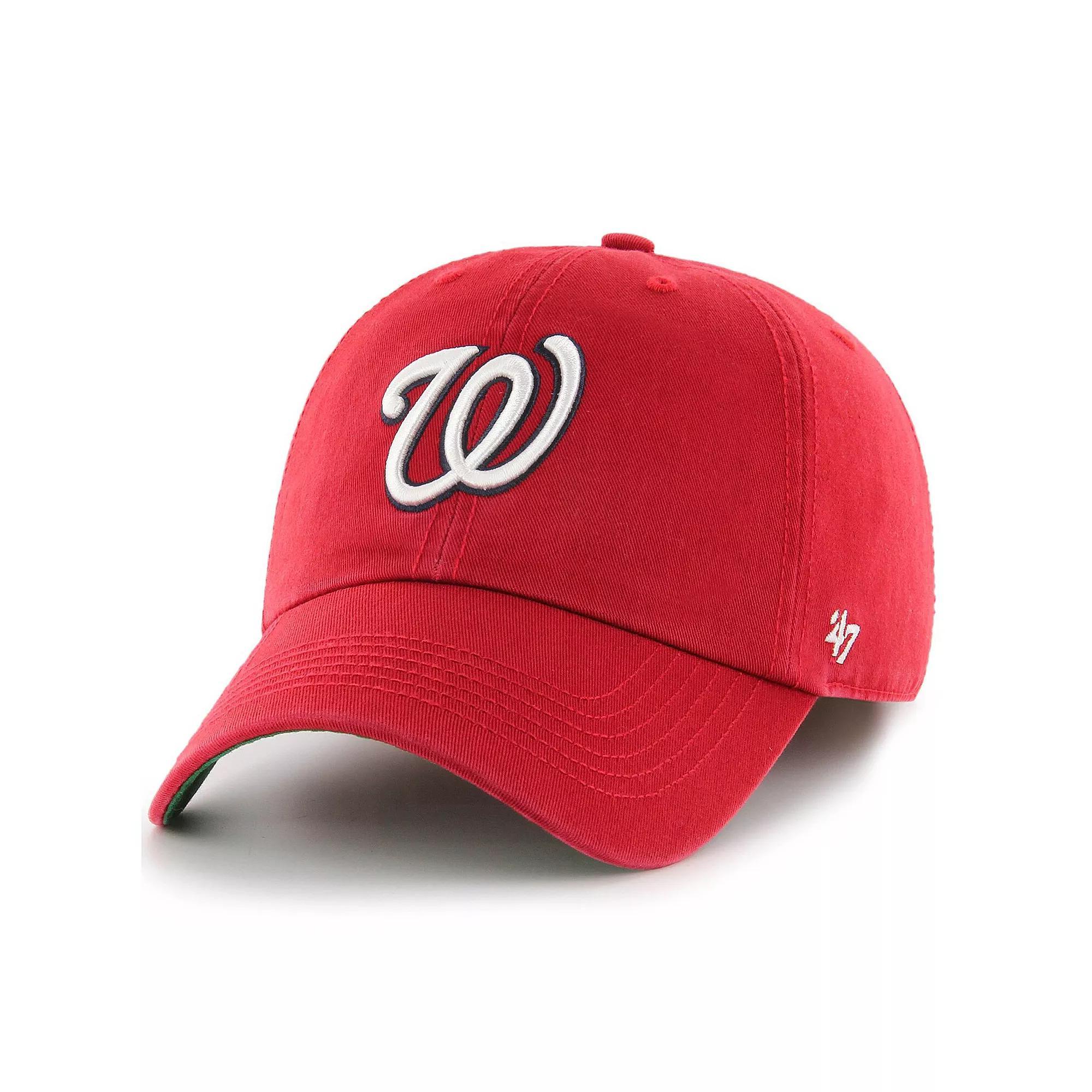 Men's '47 Red Washington Nationals Team Franchise Fitted Hat,  Product Image