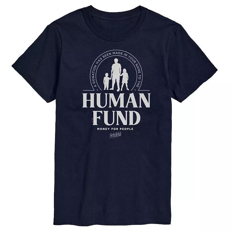 Men's Seinfeld The Human Fund Graphic Tee, Size: Medium, Blue Product Image