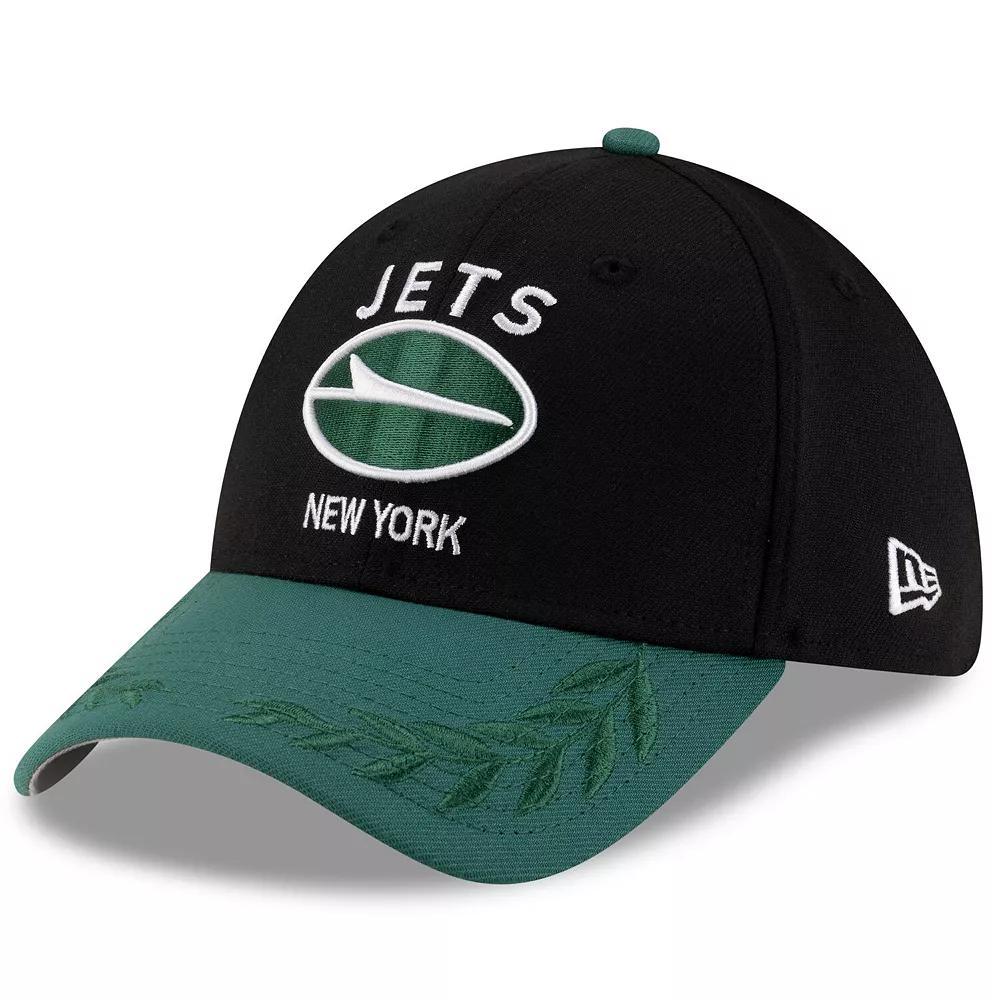 Men's New Era Black/Green New York Jets 2025 NFL Draft 39THIRTY Flex Hat,  Product Image