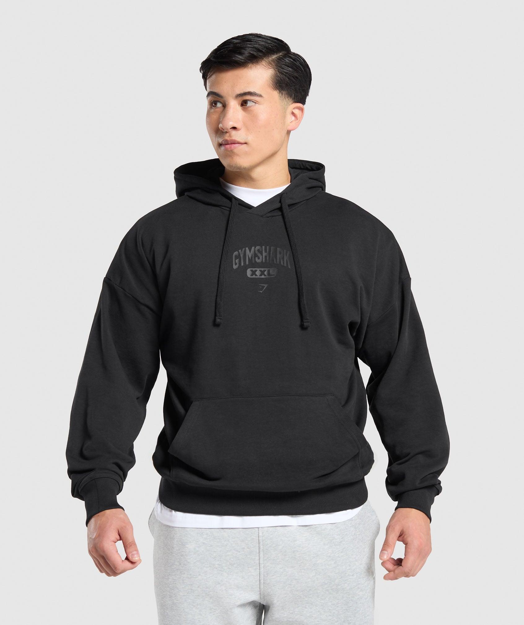 Gymshark XXL Graphic Hoodie - Black Male Product Image