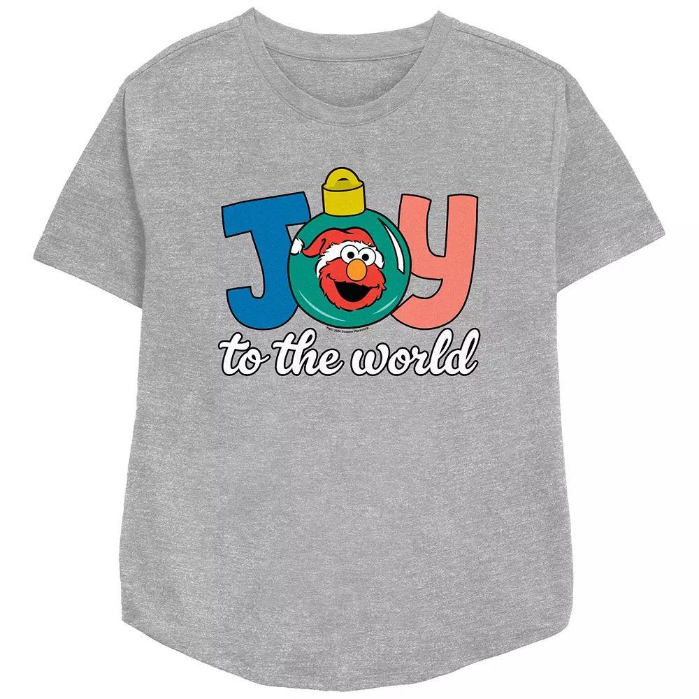 Women's PBS Kids Sesame Street Elmo Joy To The World Relaxed Fit Graphic Tee,  Product Image