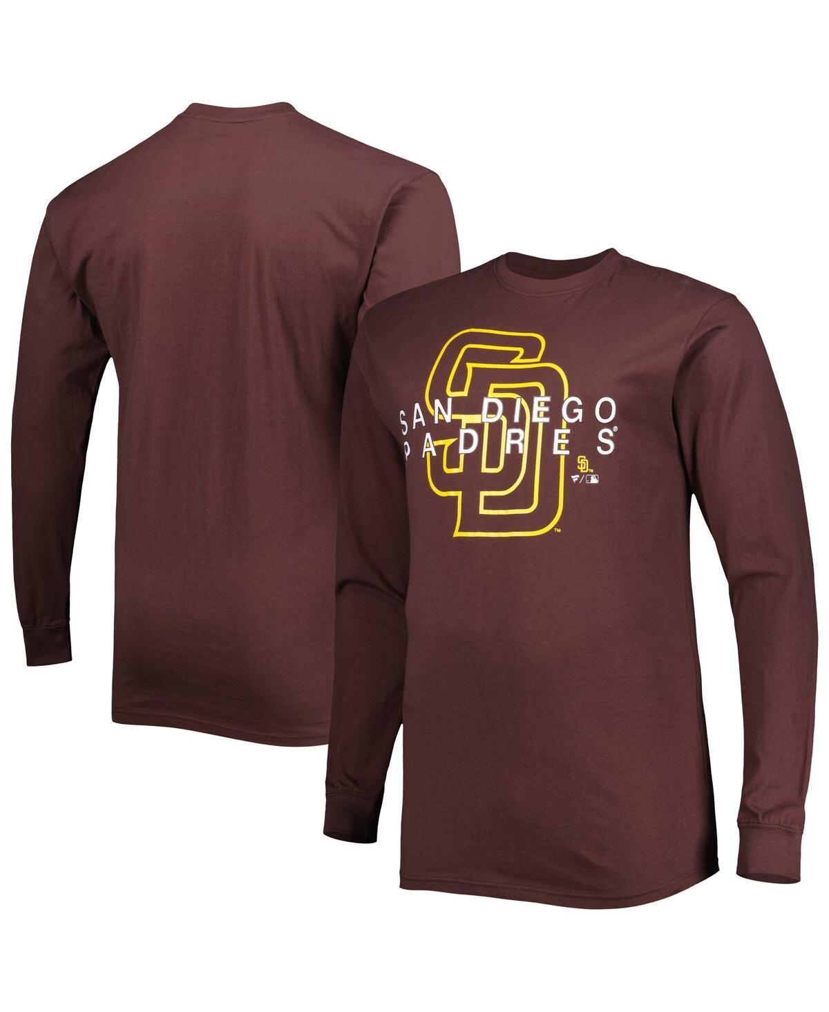 Men's Brown San Diego Padres Big & Tall Long Sleeve T-Shirt, Size: 2XB Product Image