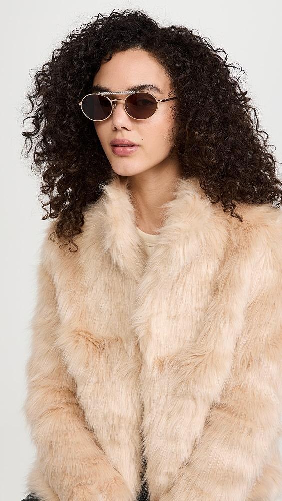 Lele Sadoughi Anaheim Aviator Sunglasses | Shopbop Product Image