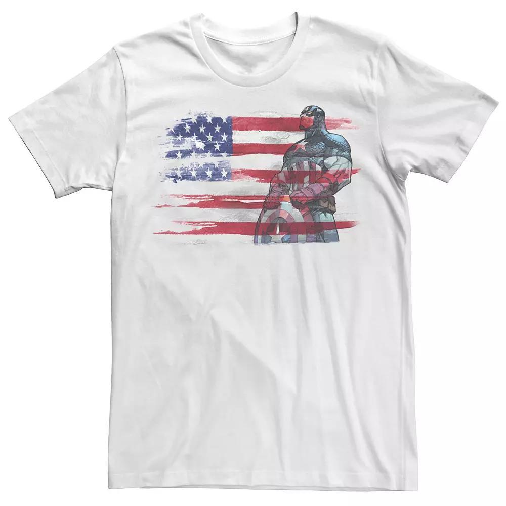 Men's Marvel Captain America Stand to Honor Red, White & Blue Tee,  Product Image