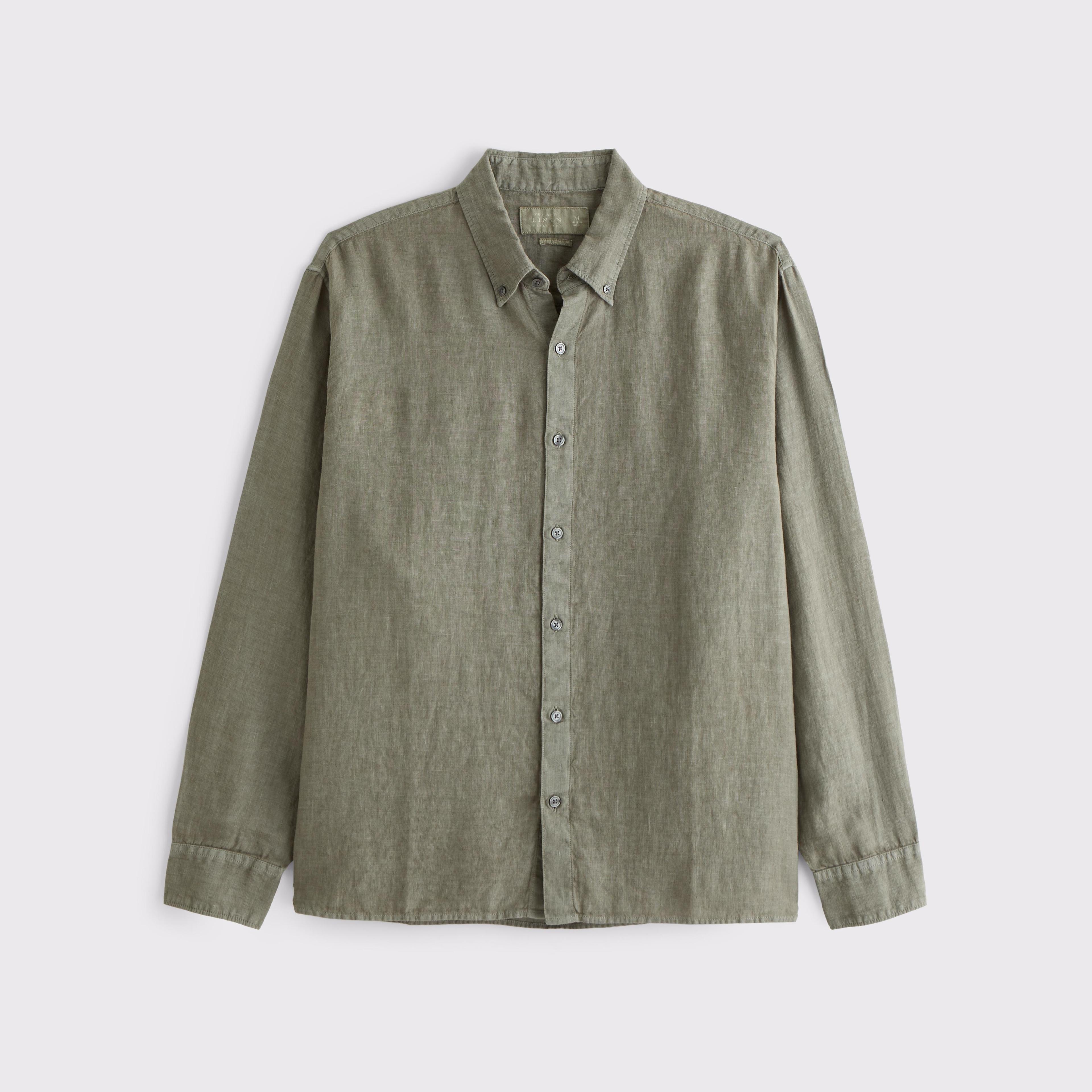 Linen Button-Up Shirt Product Image