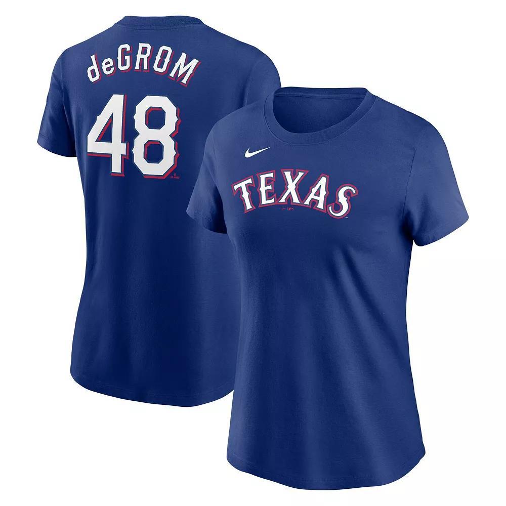 Women's Nike Jacob deGrom Royal Texas Rangers 2023 Name & Number T-Shirt,  Product Image
