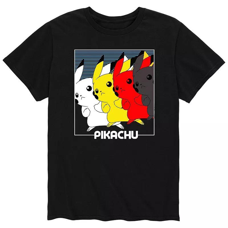 Men's Pokemon Pikachu Tracers Tee, Size: XL, Black Product Image