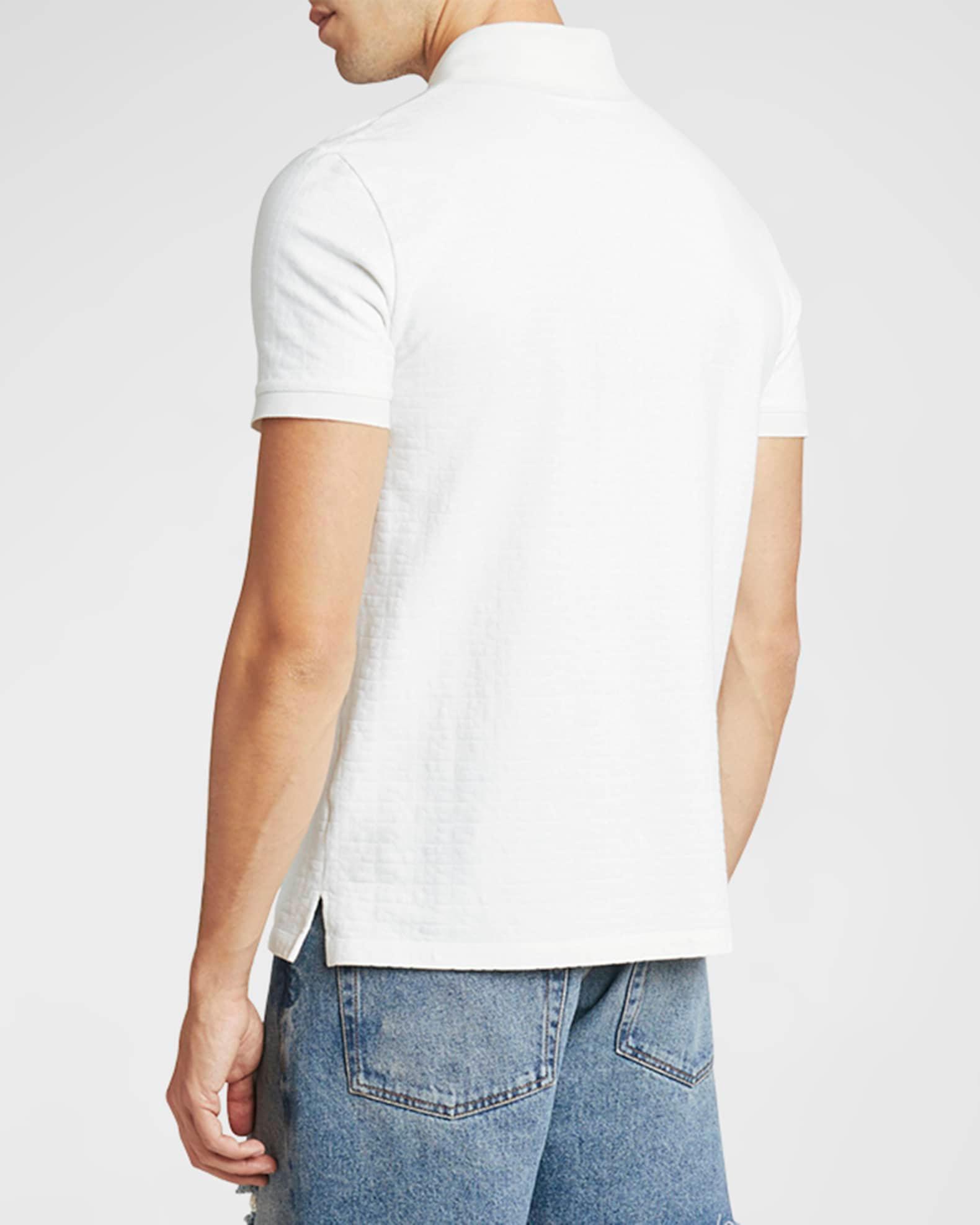 Men's Pique Monogram Jacquard Polo Shirt Product Image