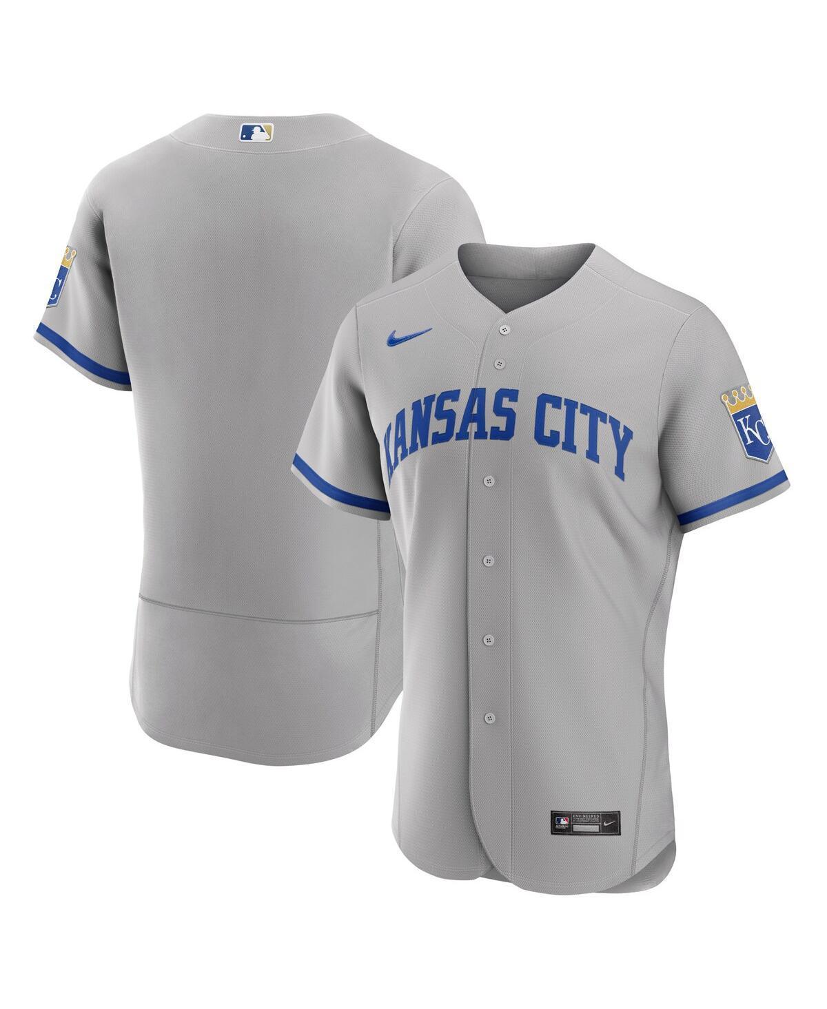 Men's Nike Gray Kansas City Royals 2022 Road Authentic Jersey, Size: 52, Grey Product Image