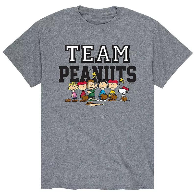 Men's Peanuts Team Peanuts Tee, Size: XXL, Gray Product Image