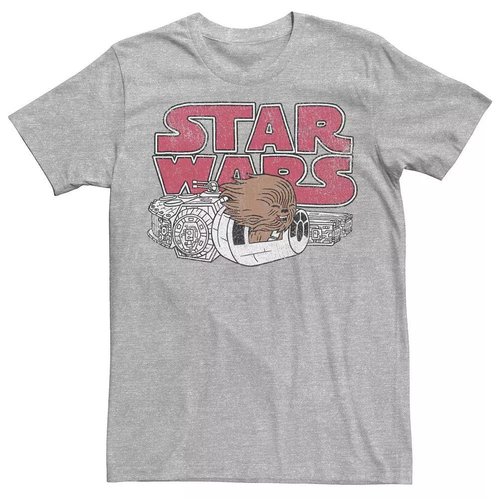 Men's Star Wars Chewbacca Falcon Cute Logo Tee, Size: 3XL, Blue Product Image