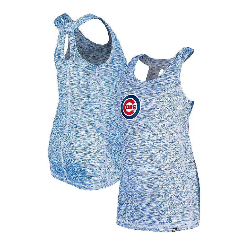 Women's New Era Royal Chicago Cubs Space Dye Keyhole Back Tank Top, Size: Medium, Blue Product Image