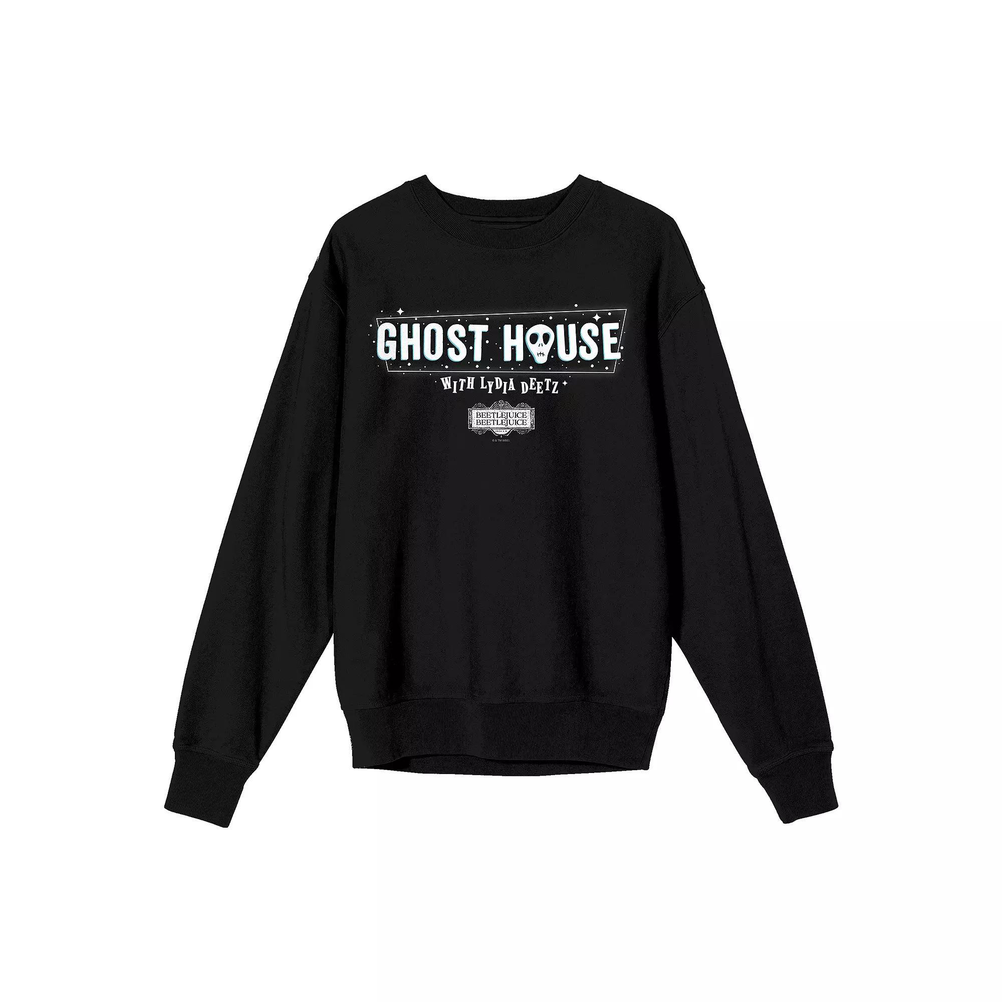 Men's Beetlejuice Sign Long Sleeve Tee, Size: XXL, Black Product Image