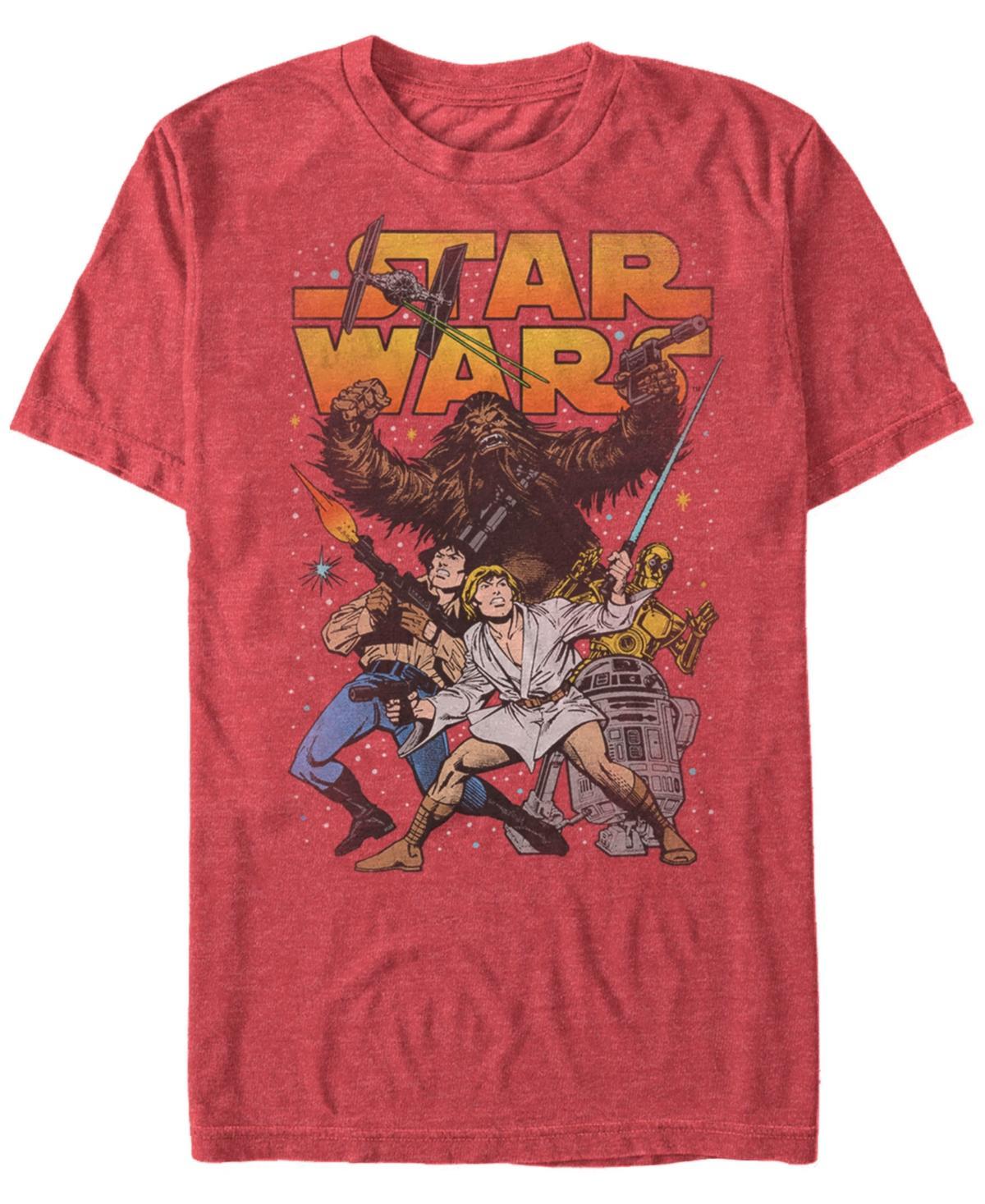 Men's A New Hope Ep4 Stand and Deliver Tee, Size: Small, Red Grey Product Image